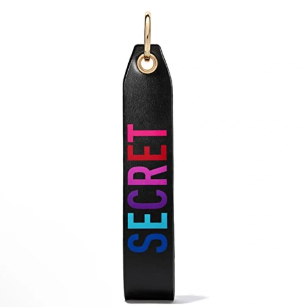 Victoria's Secret Black and Rainbow Keyring holder